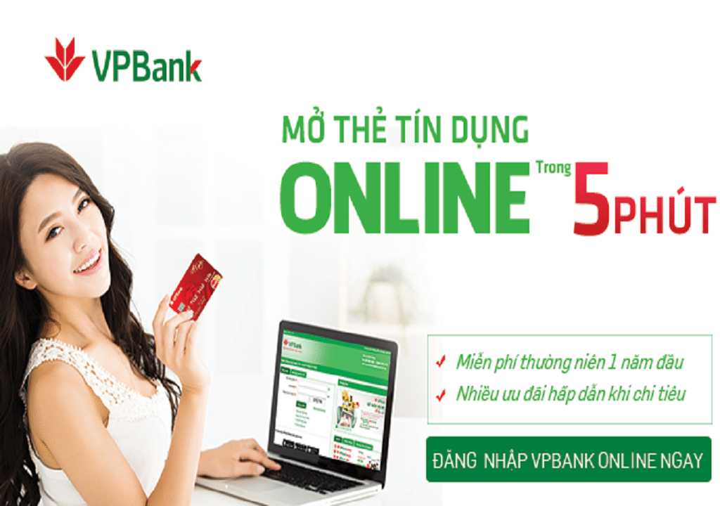 Hướng dẫn mở thẻ tín dụng VPBank Online nhiều ưu đãi