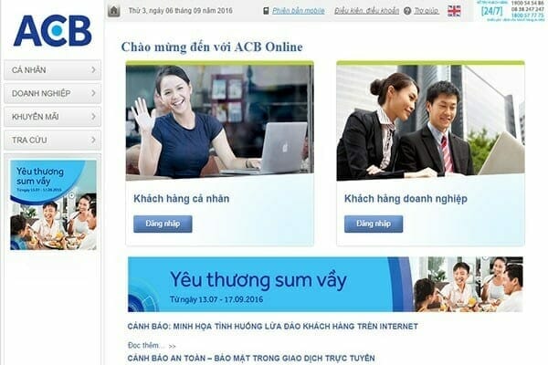 acb internet banking